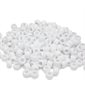 Perles de plastique Pony Opaque, BLANC 9mm 1000 / pqt