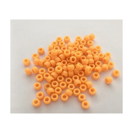 Perles de plastique Pony Opaque, ORANGE 9mm 1000 / pqt