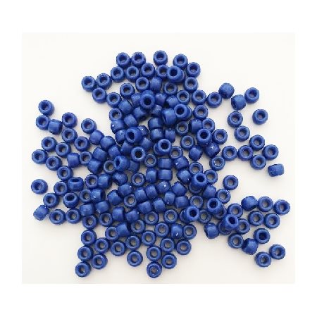 Perles de plastique Pony Opaque, BLEU ROYAL 9mm 1000 / pqt