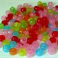 Perles de plastique Pony Translucide FLUO, couleurs assorties 9mm 1000 / pqt