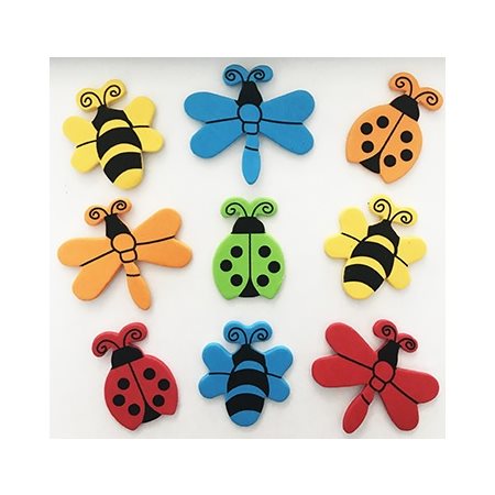 Formes mousse INSECTES (Autocollants) 72 / pqt