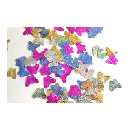 Paillettes Papillons, couleurs assorties 56g