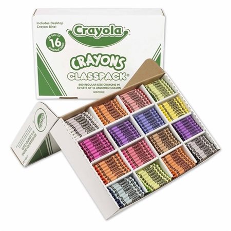 Crayons de cire régulier Crayola CLASSPACK , 16 couleurs - 800 / Bte