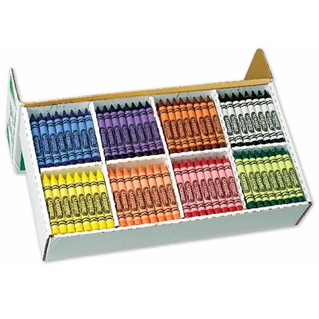 Crayons de cire Large Crayola CLASSPACK , 8 couleurs - 400 / Bte