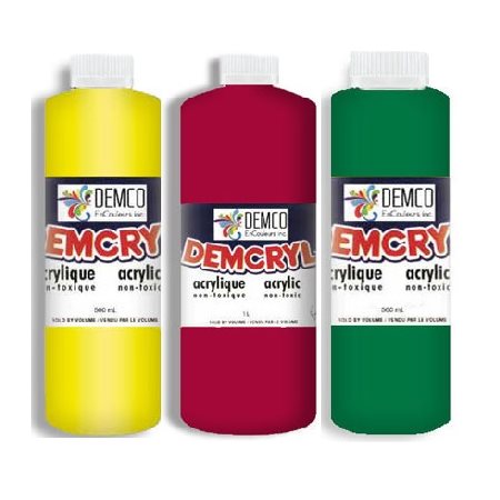 Peinture acrylique scolaire de Demco BLANC (500ML)