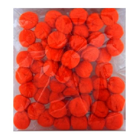 Pompons ORANGES 3 / 4" (19mm) 55 / pqt