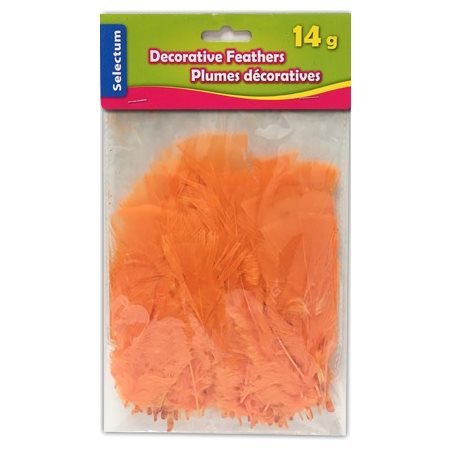 Plumes décoratives ORANGE 14 Grammes